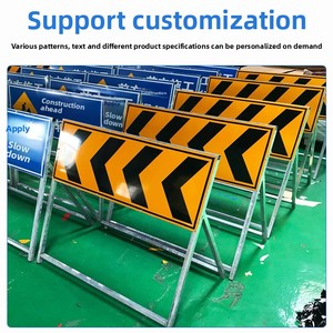 Panneau de signalisation routière vertical pour travaux, signalisation d'ingénierie, fond bleu, lettres blanches, direction réfléchissante - Product Image 4