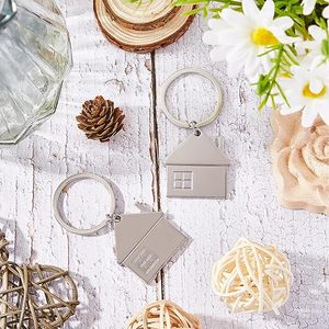 Nhà móc chìa khóa nhà hình mặt dây chuyền móc khóa dễ thương cửa sổ chìa khóa quyến rũ kim loại Keyring Bộ quà tặng cho nhà mới tân gia - Product Image 5