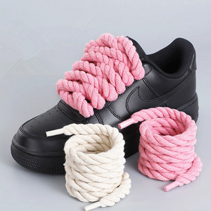 Cordones de algodón y cáñamo de color personalizado Yrunfeety, cordones redondos gruesos de 8 mm, cordones trenzados para zapatos SB <span class=keywords><strong>Dunk</strong></span>. - Product Image 1