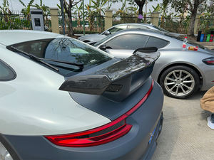 Spoiler Posteriore e Alettone Stile GT3 in Fibra di Carbonio Semi-DRY di Alta Qualità per Porsche 911 991 2012-2019 991.1 991.2 - Product Image 2