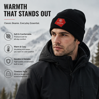 Chapeau beanie personnalisé avec logo brodé, faible MOQ, haute qualité, doux, chaud, unisexe, pour le camping, les activités de plein air et la vie quotidienne