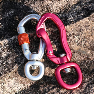 JRSGS אור משקל אבזר אלומיניום Carabiner מסתובב רב תפקודי כלי 16-25mm טבעת 3kN מסתובב וו עבור כלב רצועה - Product Image 4