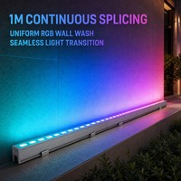 CRANE 1M Éclairage mural linéaire LED RGBW ultra-mince de 22 mm à raccordement continu pour centre commercial