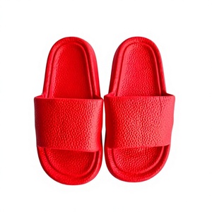 H011 <b>Red</b> Indoor <b>Slippers</b> EVA Anti Slip Open Toe PVC Upper 15MM Sole 36-41 All Seasons Home Wear - Product Image 1