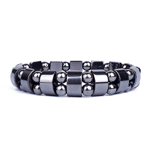 Nouvelle mode haute polonais hématite bracelets d'énergie magnétique pour hommes et femmes classique vague boule forme Nature bijoux - Product Image 6