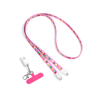 Cable USB C 2 en 1 Yj FASHION con Correa para Teléfono, Cable de Carga Rápida USB-C a USB-C PD60W, Correa Antirrobo para Teléfono