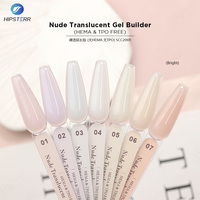 HEMA & TPO FREE Gel Constructeur Translucide Nude Fournisseur Gel Polish Constructeur Nude Transparent à Appliquer au Pinceau BIAB Gel de Construction OEM