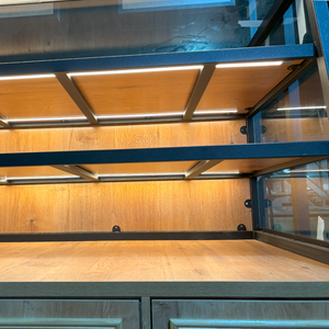 Mesa refrigerada <span class=keywords><strong>de</strong></span> pastelería comercial moderna, escaparate <span class=keywords><strong>de</strong></span> exhibición <span class=keywords><strong>de</strong></span> <span class=keywords><strong>pan</strong></span>, estante <span class=keywords><strong>de</strong></span> tienda <span class=keywords><strong>de</strong></span> panadería, vitrina <span class=keywords><strong>de</strong></span> madera para supermercado - Product Image 6