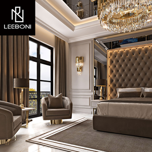 Letto Matrimoniale di Lusso Ultimo Modello dal Design Moderno Italiano, Mobili di Lusso per Camera da Letto, Letto King Size di Alta Gamma in Tessuto con Testiera Grande - Product Image 3