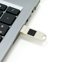 Clé USB de sécurité à reconnaissance d'empreintes digitales, verrouillage biométrique, logo personnalisé, clé USB métallique 64 Go 128 Go pour les fichiers confidentiels des entreprises