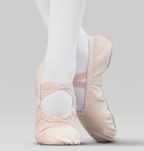 Màu hồng mềm vải múa ba lê Giày nhảy chia duy nhất nữ diễn viên <span class=keywords><strong>Ballet</strong></span> dép phẳng cho các trường học cho thực hành múa ba lê và hiệu suất - Product Image 5
