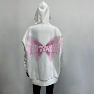 เสื้อฮู้ดดี้ผู้หญิงไซส์ใหญ่ พิมพ์ลายผีเสื้อแบบนูน  สำหรับฤดูใบไม้ร่วงและฤดูหนาว  แบบสวมหัว  งานพิมพ์แบบซับลิเมชั่น - Product Image 2