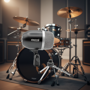 Micrófono de tambor de 5 núcleos con bobina dinámica, XLR, alta sensibilidad, unidireccional, con soporte giratorio - Product Image 2