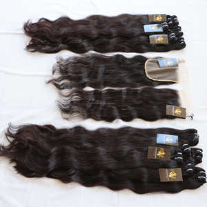 มัดผมมนุษย์ผมหยิกเป็นลอนคุณภาพ11A พร้อมฝาปิดผมมนุษย์สีธรรมชาติ - Product Image 2