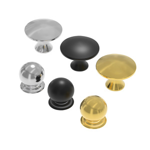 French Style Cabinet Knobs Round Aluminum Alloy Durable <b>Wardrobe</b> Drawer Handles - Product Image 2