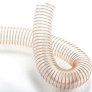 Manguera de poliuretano transparente con alambre de acero para recolección de polvo, maquinaria para trabajar la madera, conducto de ventilación, flujo de gas, 50 mm de diámetro - Product Image 1