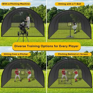 Red de Bateo Podiyeen para Béisbol y Sóftbol, Jaula de Bateo Portátil para Jardín - Product Image 3