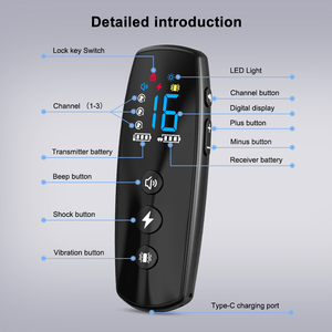 Mới nhất bằng sáng chế thiết kế 2600 chân điều khiển từ xa điện sủa đào tạo Dog sốc cổ áo với LED hiển thị - Product Image 5