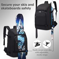 Sac à dos de voyage imperméable pour équipement de snowboard, casque de ski, lunettes, gants, accessoires, sac de rangement pour chaussures de ski