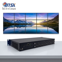 Caja de Video Wall 8K Ultra HD 1 en 15, Compatible con Diseño 1x15 y 3x5, 180 °   Rotación de Pantalla, Audio Separado de 3.5mm para Pantalla de Anillo VR