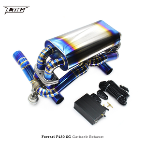 Échappement Catback Boska pour Ferrari F430SC <span class=keywords><strong>Scuderia</strong></span>/ F430 <span class=keywords><strong>Scuderia</strong></span>/430 <span class=keywords><strong>Scuderia</strong></span> 16M 4.3L 2009-2015, tuyau d'échappement en titane - Product Image 3