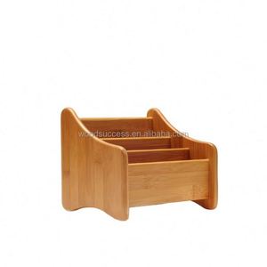 New Design Bamboo Eco-Friendly Handmade Multifunction Single Desktop Drawer Organizers Home Office <b>Table</b> Organizer Living Room - Product Image 2