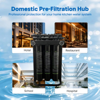Purificateur d'eau commercial à osmose inverse haute performance 2000 GPD 5 L/min pour magasins de bubble tea, cuisines centralisées et bureaux