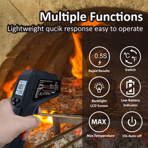 Termometer dapur inframerah <span class=keywords><strong>Digital</strong></span>, alat pengukur suhu non-kontak perangkat plastik untuk industri memanggang termometer laser - Product Image 1
