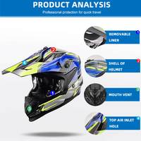 Fournisseur en gros OEM/ODM, nouveau casque de motocross intégral en ABS, homologué ECE, toutes saisons, pour hommes
