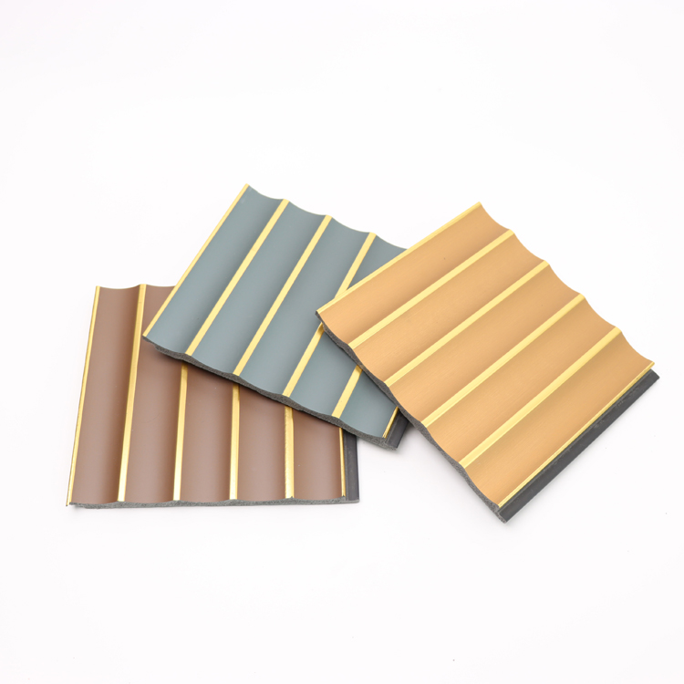 Wooden Color Decorative Wall Panel Polystyrene 3D PS Fluted Wall Panel Wallboard