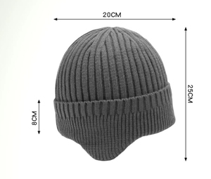 Gorro de Invierno Personalizado con Logotipo Bordado, 100% Acrílico, Tejido, con Orejeras, Cálido, de Lana - Product Image 4