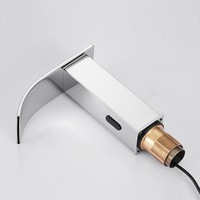 Robinet mitigeur automatique sans contact à capteur, chrome, style classique moderne, pour évier, eau froide, faible débit