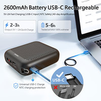 Amplificadores de Voz Portátiles Profesionales de 15W, Carga Rápida USB-C y Anti-Feedback para Maestros, Guías Turísticos, Actividades al Aire Libre