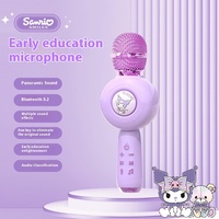 Microphone à condensateur sans fil Sanrio Kuromi pour enfants avec suppression du bruit et design cardioïde pour le chant et la scène