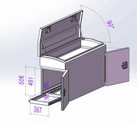 Boîte à outils en aluminium personnalisable OEM pour camion remorque caravane avec auvent coulissant pour le stockage en entrepôt