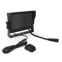 Monitor de Coche SeemeTech de 7 Pulgadas Todo en Uno con Pantalla IPS Dividida, 1080P, 4G, DVR, GPS, Asistencia de Marcha Atrás, Control Remoto, Cámara de Respaldo, SD