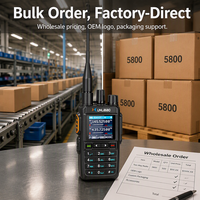 XUNLIBAO 5800 VHF UHF UV Radio Bidireccional de Doble Banda Walkie Talkie FM Precio al por Mayor Envío Rápido Tipo-C para Seguridad Construcción Exteriores