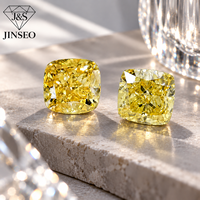 Diamant de laboratoire cultivé en vrac, jaune, taille carrée, D-F VVS CVD, certifié IGI, style moderne, vente directe usine pour les détaillants de bijoux
