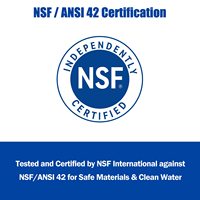 Filtre de remplacement pour montage de robinet charbon actif en plastique naturel puissant personnalisé fourni bidons d'eau en plastique anglais NSF