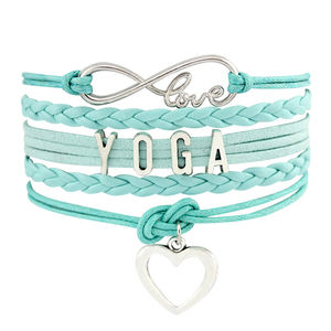 Usine Mode Yoga OM Méditer Yoga Méditation Yogi <span class=keywords><strong>Lotus</strong></span> OHM Asana Sept Chakra Yoga Bracelets pour Les Femmes - Product Image 2