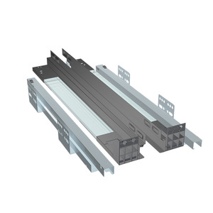 Correderas para cajones con base de vidrio LED de 36 pulgadas con cierre suave e iluminación LED para cajones de gabinetes - Product Image 1