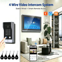 Système d'interphone vidéo intelligent WiFi filaire Anjielo 4 avec moniteur intérieur 7"/10" et déverrouillage à distance 5-en-1 via l'application Tuya