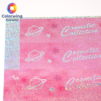 Autocollants laser arc-en-ciel durables personnalisés en gros pour pots cosmétiques, étiquettes adhésives en rouleau pour emballages de luxe de produits de beauté, parfums et soins de la peau