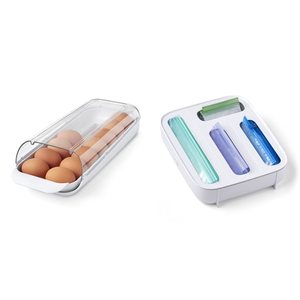 A0491 Egg Storage <b>Box</b> Automatic <b>Rolling</b> Egg <b>Box</b> Slide Design Fresh-Keeping <b>Box</b> With Transparent Lid Household - Product Image 4