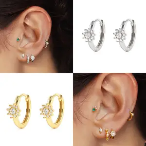 Silver Earrings 925 Custom Earrings Jewelry Manufacturer Trendy Gold Plated 925 Sterling Silver Minimalist Clip Earrings Women Stud Hoop Earrings