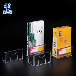 L hình dạng Acrylic kinh doanh bàn Tên dấu hiệu chủ sở hữu thẻ giá tag chủ sở hữu thuốc lá gói hiển thị chủ