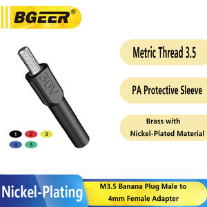 מתאם M3.5 זכר בננה לנקבה בננה 4 מ\\\"מ - מחבר פנס יצוק בהזרקה מנחושת מלאה - Product Image 3