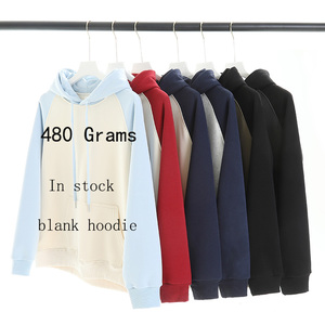 Unisex 480 Gsm French Terry Heavy Weight Hooded 100% algodón Impresión digital Drop Shoulder Patchwork Sudadera con capucha básica para primavera - Product Image 1