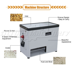 Nouvelle mini-machine à riz domestique 220V Moteur à engrenages 30-50kg/h Capacité 1.1KW Puissance Faible coût d'entretien Garantie 1 an - Product Image 5