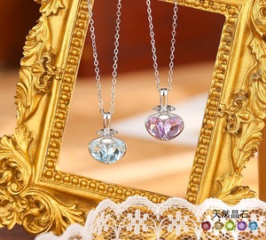 Collier pendentif 9 pierres de grenat fines en forme de fruits de fraise, en argent sterling 925, pierre naturelle taille poire 5*7mm, bijou cadeau d'anniversaire - Product Image 2